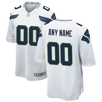 mens nike white seattle seahawks custom game jersey